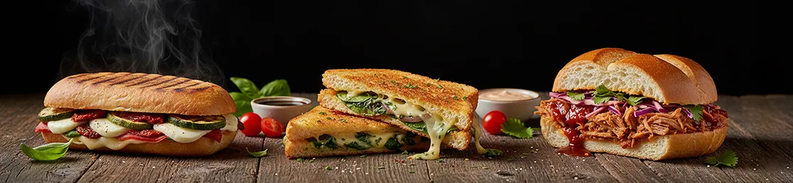 PANNINI, TOASTIES & ROLLS